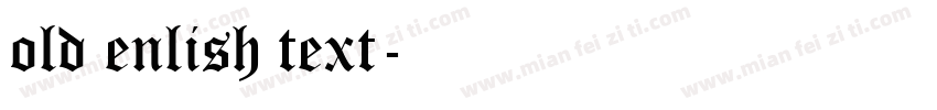 old enlish text字体转换